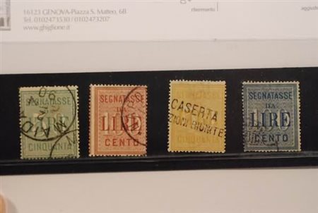 REGNO D'ITALIA - 1884-1903, Segnatasse, i 4 valori (15/16, 31/32).(USATO)