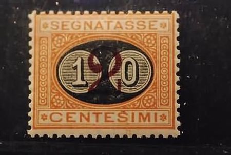 REGNO D'ITALIA - 1890-91, Segnatasse 10 c. su 2 c."mascherine" (17)....