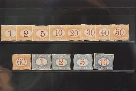 REGNO D'ITALIA - 1870-903, Segnatasse, 13 valori (3/4+20/28+29/30).(GOMMA...