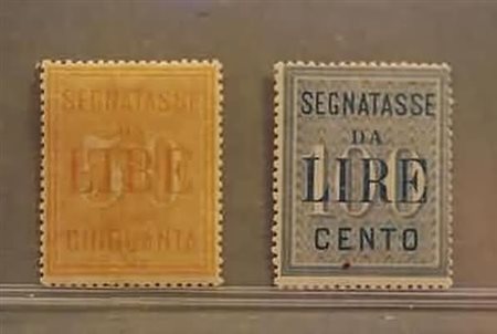 REGNO D'ITALIA - 1903, Segnatasse, 2 valori cpl. (31/32). Da esaminare il 100...