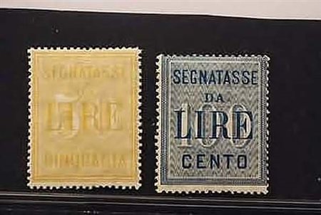 REGNO D'ITALIA - 1903, Segnatasse, 2 alti valori cpl. (31/32).(GOMMA INTEGRA)