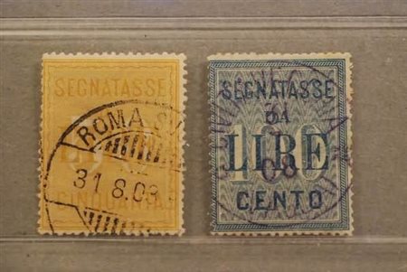 REGNO D'ITALIA - 1903, Segnatasse, alti valori 2 valori cpl. (31/32).(USATO)