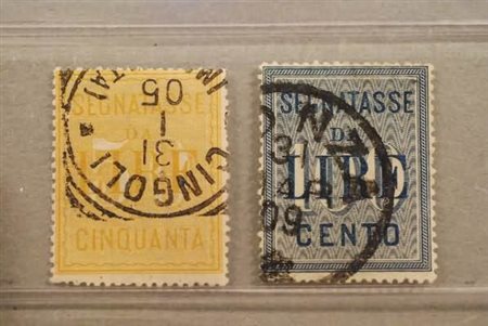 REGNO D'ITALIA - 1903, Segnatasse, alti valori 2 valori cpl. (31/32).(USATO)