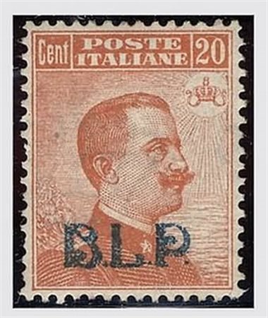 REGNO D'ITALIA - 1921, BLP 20 c. soprastampa litografica I tipo (2) ben...
