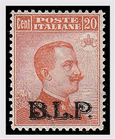 REGNO D'ITALIA - 1922, BLP, 20 c.arancio, soprastampa litografica del II tipo...