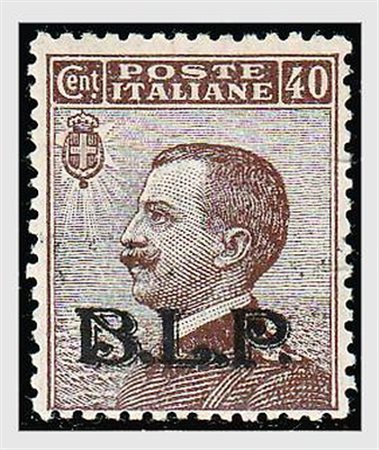 REGNO D'ITALIA - 1922-23, BLP, 40 c. soprastampa litografica II tipo, nera...