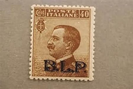 REGNO D'ITALIA - 1922-23, BLP, 40 c. soprastampa litografica II tipo nera...