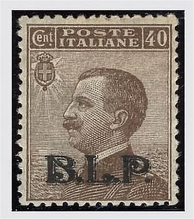 REGNO D'ITALIA - 1922-23, BLP, 40 c. soprastampa litografica II tipo, nera...