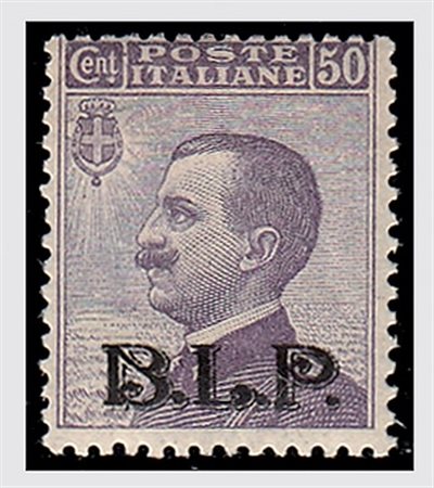 REGNO D'ITALIA - 1922-23, BLP, 50 c.violetto con soprastampa litografica del...