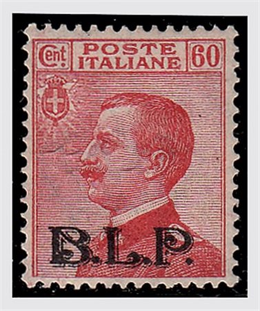 REGNO D'ITALIA - 1922, BLP, soprastampa litografica II tipo, 60 c. carminio...