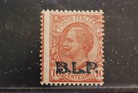REGNO D'ITALIA - 1923, BLP, 10 c. soprastampa tipografica II tipo azzurra...