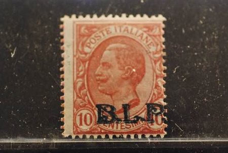 REGNO D'ITALIA - 1923, BLP, 10 c. soprastampa tipografica II tipo azzurra...