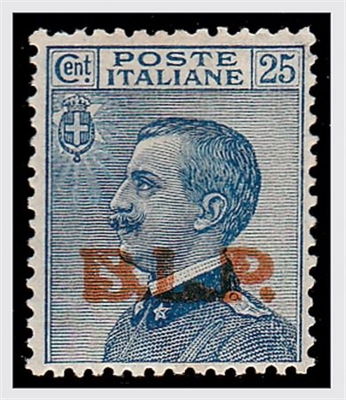 REGNO D'ITALIA - 1923, BLP, 25 c. soprastampa tipografica III tipo rossa (16)...