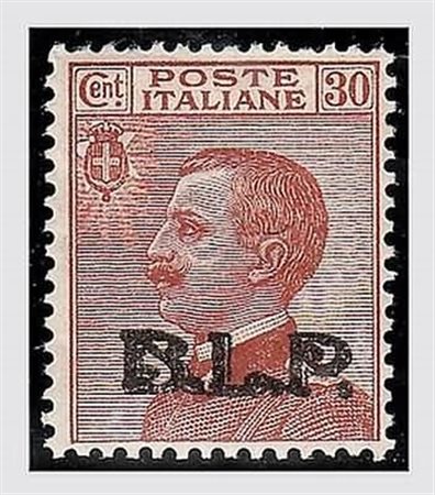 REGNO D'ITALIA - 1923, BLP, 30 c. bruno arancio, soprastampa tipografica III...