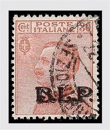REGNO D'ITALIA - 1923, BLP, 30 c.bruno arancio, soprastampa tipografica III...