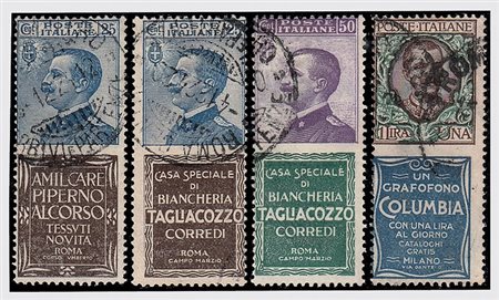 REGNO D'ITALIA - 1924-25, Pubblicitari, l'emissione completa usata di 19...