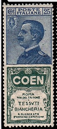 REGNO D'ITALIA - 1924, Pubblicitari, 25 c. COEN (5). (Cert....