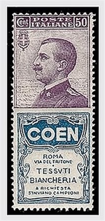 REGNO D'ITALIA - 1924, Pubblicitari, 50 c. COEN (10) buona centratura. (A....