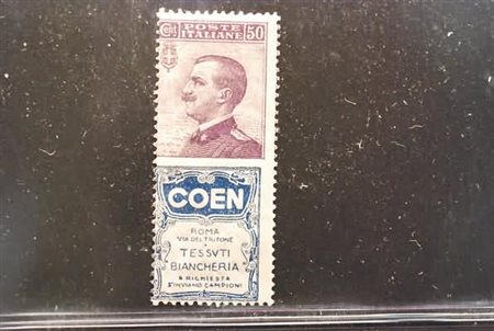REGNO D'ITALIA - 1924, Pubblicitari, 50 c. violetto e azzurro COEN (10)....
