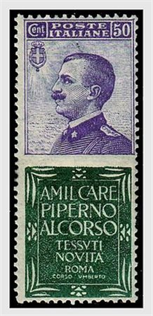 REGNO D'ITALIA - 1924, Pubblicitari, 50 c. "PIPERNO" (13) ben centrato....