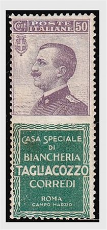 REGNO D'ITALIA - 1924, Pubblicitari, 50 c. violetto e verde TAGLIACOZZO (17)....