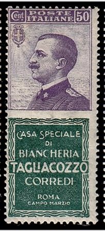 REGNO D'ITALIA - 1924, Pubblicitari, 50 c. violetto e verde TAGLIACOZZO (17)....