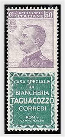 REGNO D'ITALIA - 1924, Pubblicitari, 50 c. violetto e verde TAGLIACOZZO (17)....