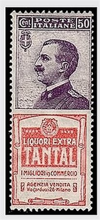 REGNO D'ITALIA - 1925, Pubblicitari, 50 c. TANTAL (18) bell'esemplare con...
