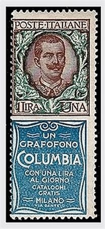 REGNO D'ITALIA - 1924, Pubblicitari, 1 lira COLUMBIA (19). (Cert. R....
