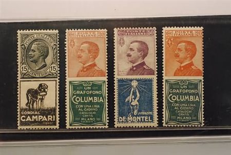 REGNO D'ITALIA - 1924, Pubblicitari, 4 valori (3, 9, 12, 20) ben...