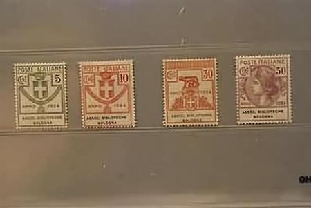 REGNO D'ITALIA - 1924, Parastatali, Ass. Biblioteche Bologna 4 valori cpl....
