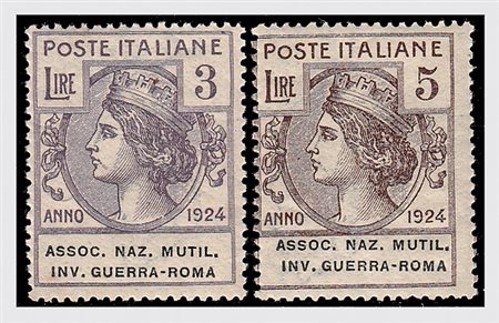 REGNO D'ITALIA - 1924, Parastatali, Ass. Naz. Mutil. Inv. Guerra Roma, 8...