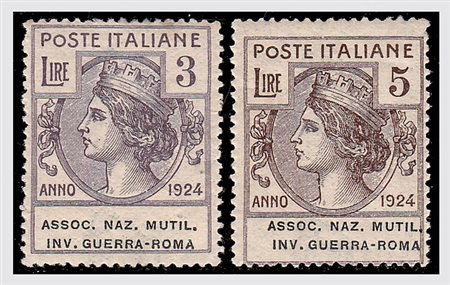 REGNO D'ITALIA - 1924, Parastatali, Assoc. Naz. Mutil. Inv. Guerra - Roma, i...