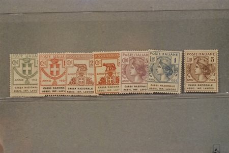 REGNO D'ITALIA - 1924, Parastatali, Cassa Nazionale Assic. Inf. Lavoro, 7...