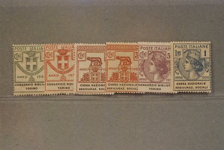 REGNO D'ITALIA - 1924, Parastatali, Cassa Nazionale Assicuraz. Sociali, 6...
