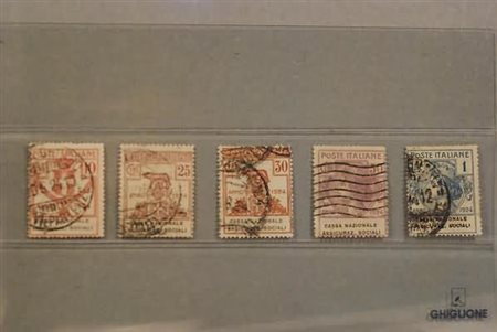 REGNO D'ITALIA - 1924, Parastatali, Cassa Nazionale Assicuraz. Sociali 5...