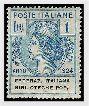 REGNO D'ITALIA - 1924, Parastatali, Federaz. Italiana Biblioteche Popolari, 4...