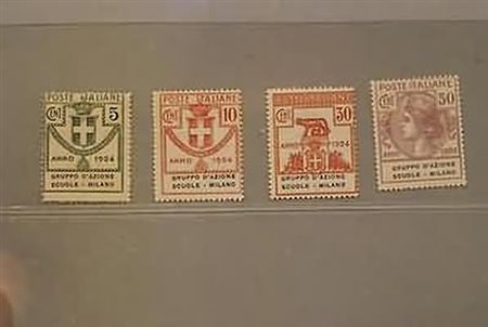 REGNO D'ITALIA - 1924, Parastatali, Gruppo d'Azione Scuole - Milano, 4 valori...