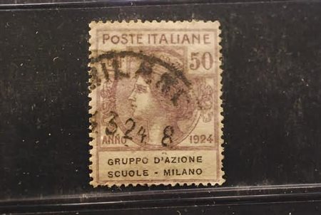 REGNO D'ITALIA - 1924, Parastatali, Gruppo d'azione scuole Milano, 50 c. (41)...