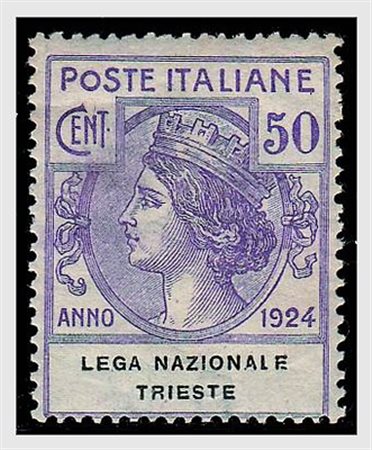 REGNO D'ITALIA - 1924, Parastatali, "Lega Nazionale Trieste" 4 valori cpl....