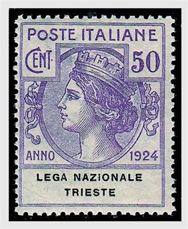 REGNO D'ITALIA - 1924, Parastatali, Lega Nazionale Trieste 4 valori cpl....