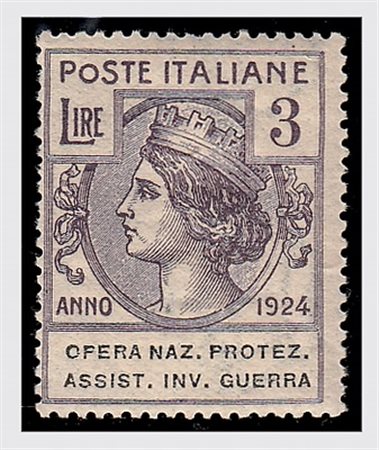 REGNO D'ITALIA - 1924, Parastatali, Opera Naz. Protez. Assist. Inv. Guerra,...