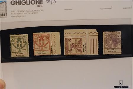 REGNO D'ITALIA - 1924, Parastatali, Patronati scolastici, 4 valori cpl....