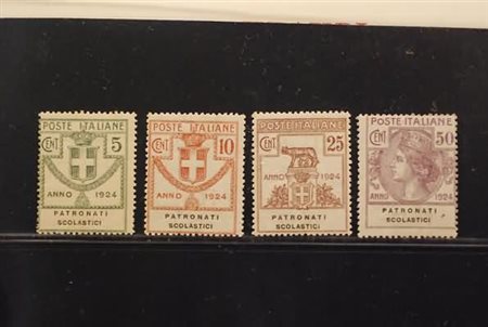 REGNO D'ITALIA - 1924, Parastatali, Patronati scolastici, 4 valori cpl....