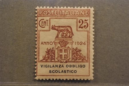 REGNO D'ITALIA - 1924, Parastatali, Vigilanza Obbligo Scolastico, 25 c....