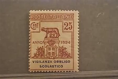 REGNO D'ITALIA - 1924, Parastatali, Vigilanza obbligo scolastico, 25 c. lilla...