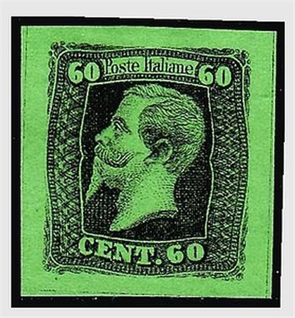 REGNO D'ITALIA - 1863, Saggi Ronchi, 7 valori (manca il 40 c.) in nero su...
