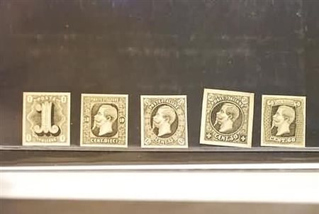 REGNO D'ITALIA - 1863, Saggi Ronchi, 5 valori (1 c., 10 c., 15 c., 30 c., 60...