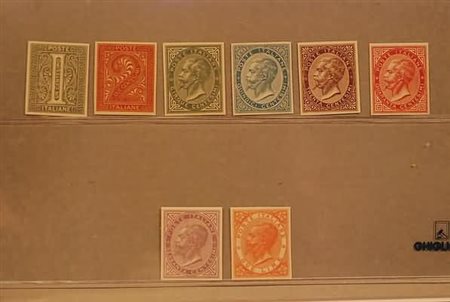 REGNO D'ITALIA - 1863, Saggi e Prove, n. 8 prove d'archivio non dentellate...