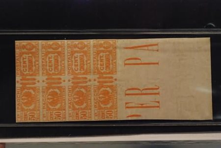 REGNO D'ITALIA VARIETA' - 1930, Pacchi postali 50 c. non dentellato (28d)...